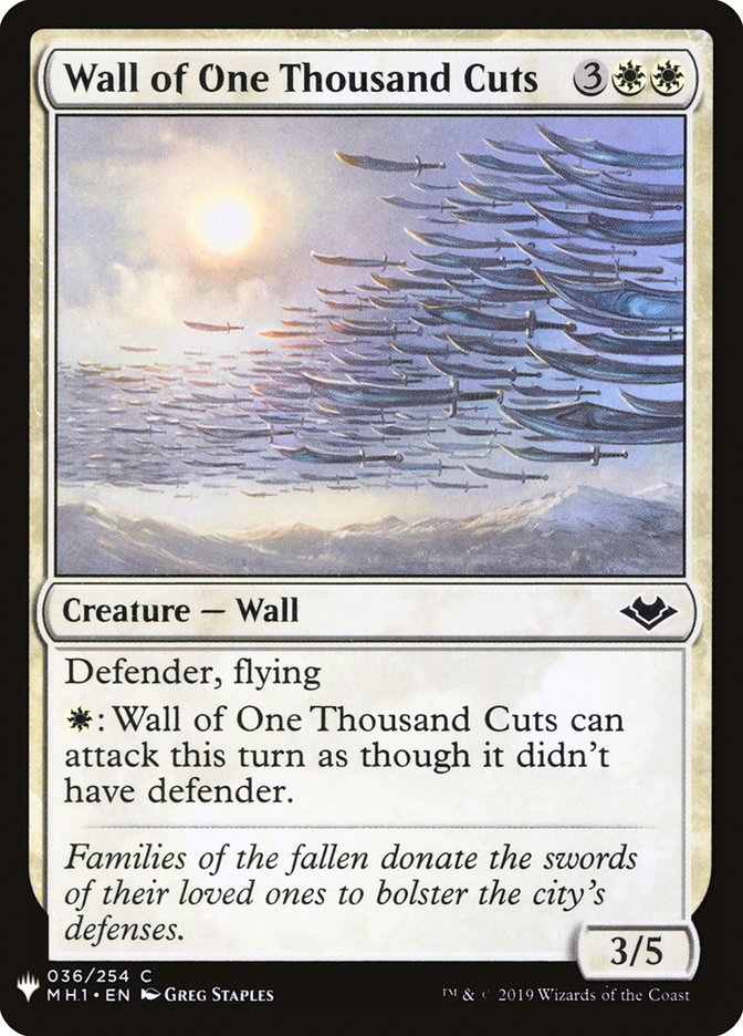 Wall of One Thousand Cuts [Mystery Booster] | Game Haven TX