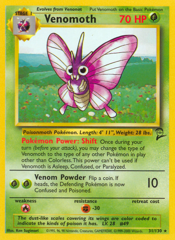 Venomoth (31/130) [Base Set 2] | Game Haven TX