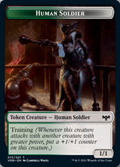 Human (001) // Human Soldier Double-sided Token [Innistrad: Crimson Vow Tokens] | Game Haven TX