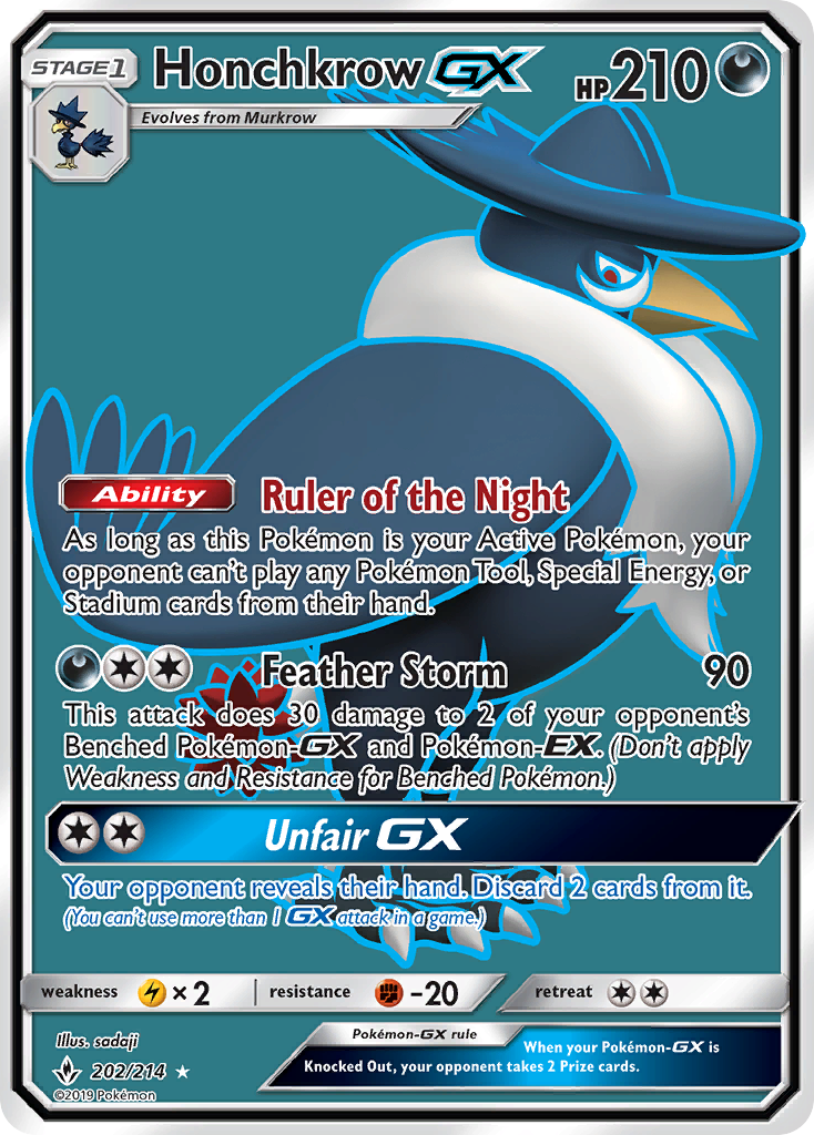 Honchkrow GX (202/214) [Sun & Moon: Unbroken Bonds] | Game Haven TX
