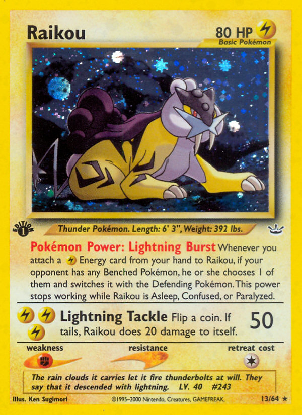 Raikou (13/64) [Neo Revelation 1st Edition] | Game Haven TX