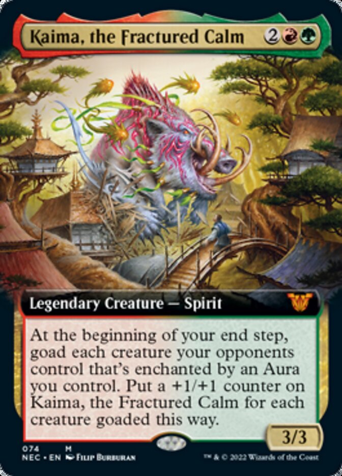 Kaima, the Fractured Calm (Extended) [Kamigawa: Neon Dynasty Commander] | Game Haven TX
