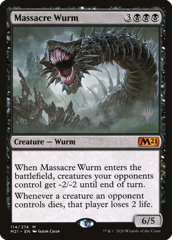 Massacre Wurm (Promo Pack) [Core Set 2021 Promos] | Game Haven TX