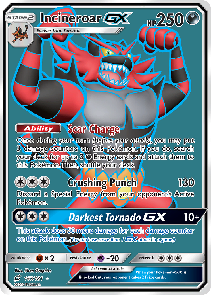 Incineroar GX (167/181) [Sun & Moon: Team Up] | Game Haven TX