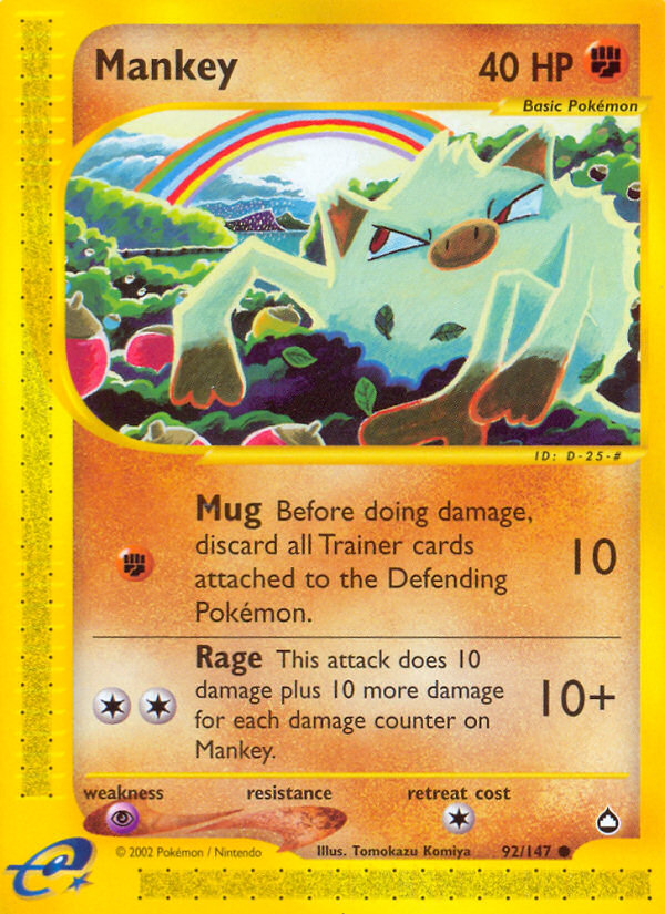 Mankey (92/147) [Aquapolis] | Game Haven TX