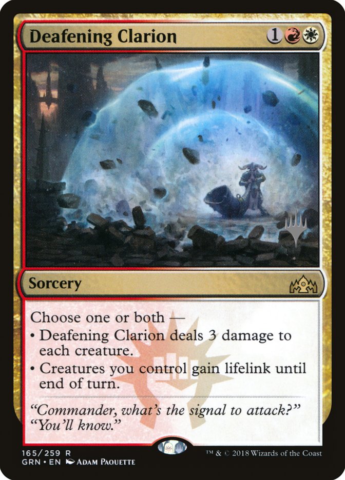 Deafening Clarion [Guilds of Ravnica Promos] | Game Haven TX