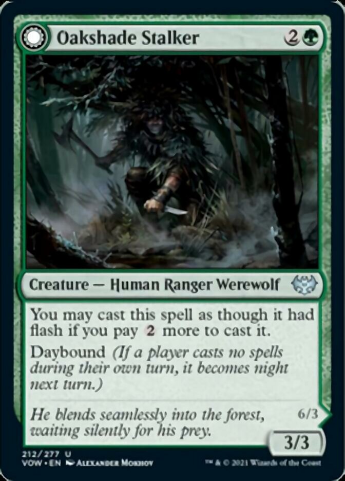 Oakshade Stalker // Moonlit Ambusher [Innistrad: Crimson Vow] | Game Haven TX