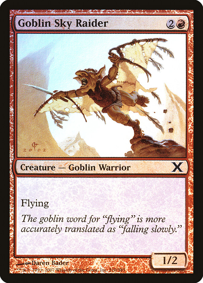Goblin Sky Raider (Premium Foil) [Tenth Edition] | Game Haven TX