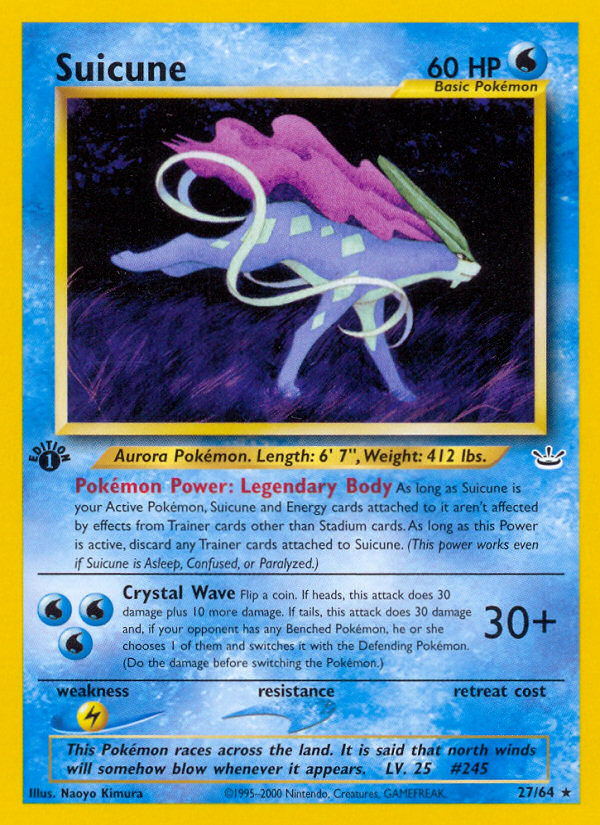 Suicune (27/64) [Neo Revelation 1st Edition] | Game Haven TX