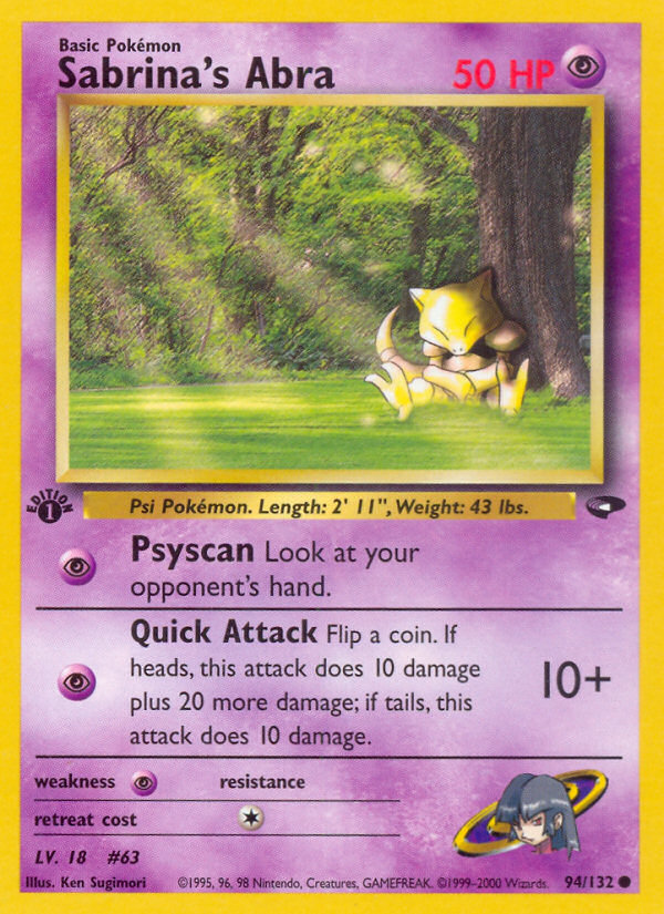 Sabrina's Abra (94/132) [Gym Challenge 1st Edition] | Game Haven TX