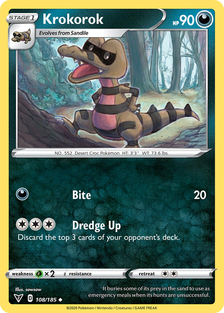 Krokorok (108/185) [Sword & Shield: Vivid Voltage] | Game Haven TX