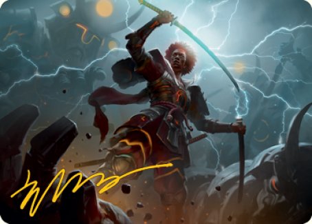Raiyuu, Storm's Edge Art Card (Gold-Stamped Signature) [Kamigawa: Neon Dynasty Art Series] | Game Haven TX