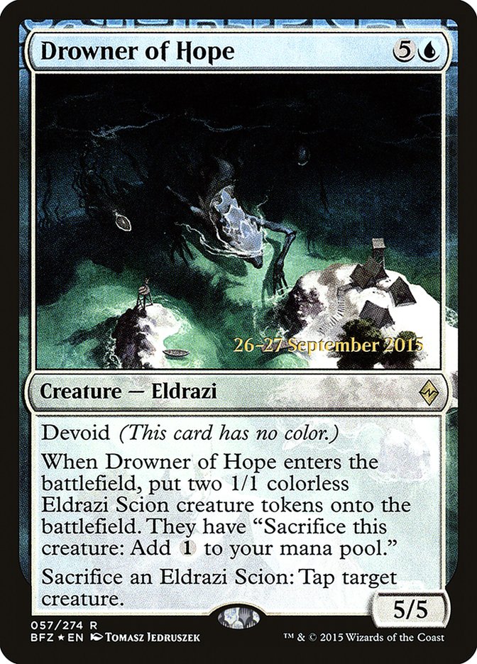 Drowner of Hope  [Battle for Zendikar Prerelease Promos] | Game Haven TX