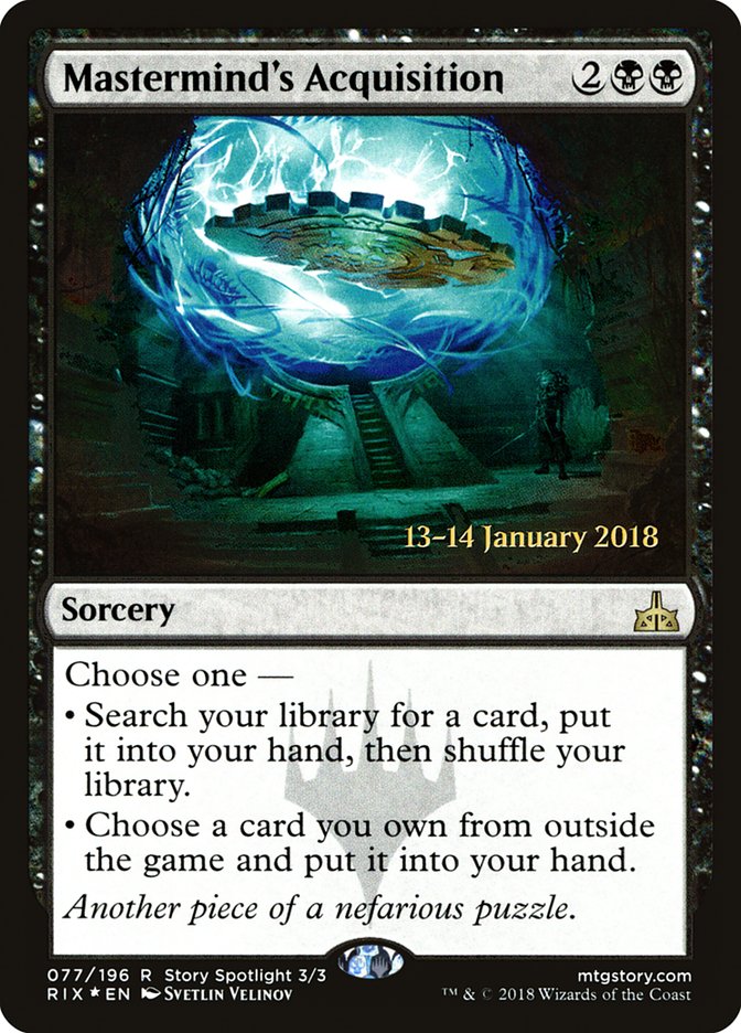 Mastermind's Acquisition [Rivals of Ixalan Promos] | Game Haven TX