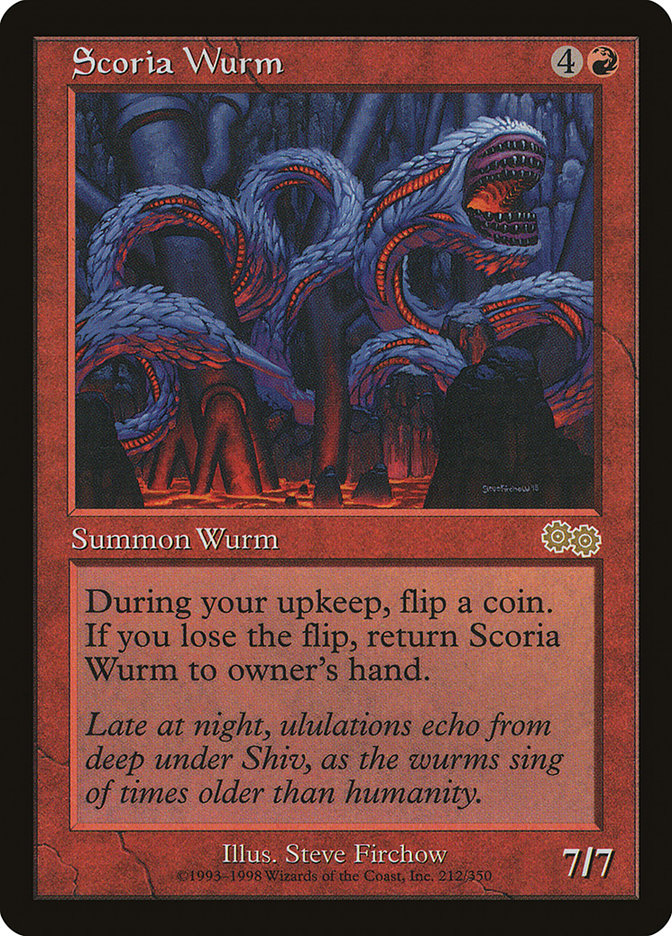 Scoria Wurm [Urza's Saga] | Game Haven TX