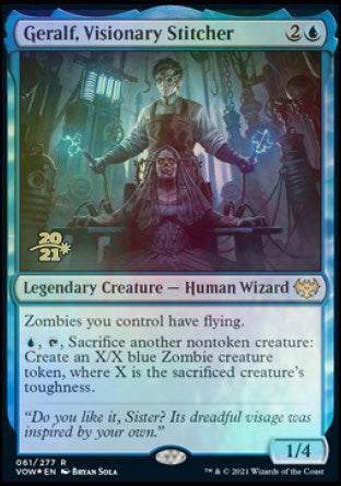 Geralf, Visionary Stitcher [Innistrad: Crimson Vow Prerelease Promos] | Game Haven TX