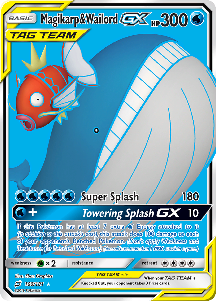 Magikarp & Wailord GX (160/181) [Sun & Moon: Team Up] | Game Haven TX
