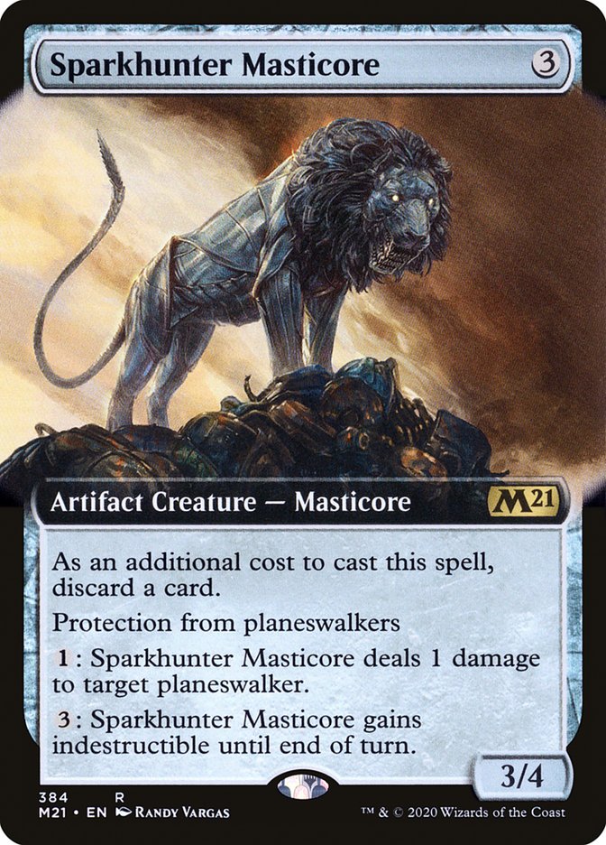 Sparkhunter Masticore (Extended Art) [Core Set 2021] | Game Haven TX