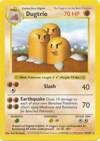 Dugtrio (19/102) [Base Set Shadowless Unlimited] | Game Haven TX