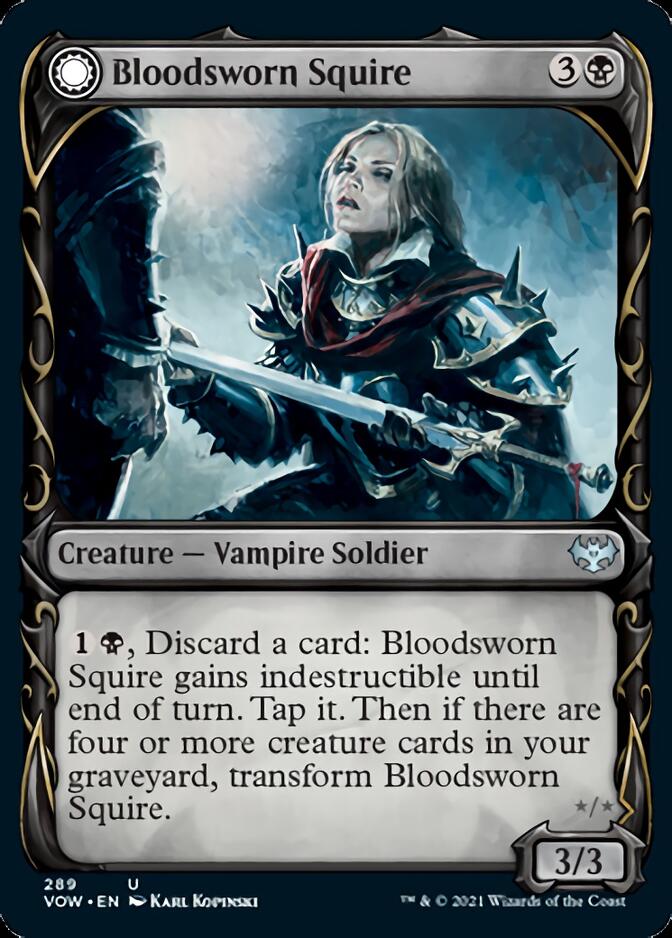 Bloodsworn Squire // Bloodsworn Knight (Showcase Fang Frame) [Innistrad: Crimson Vow] | Game Haven TX