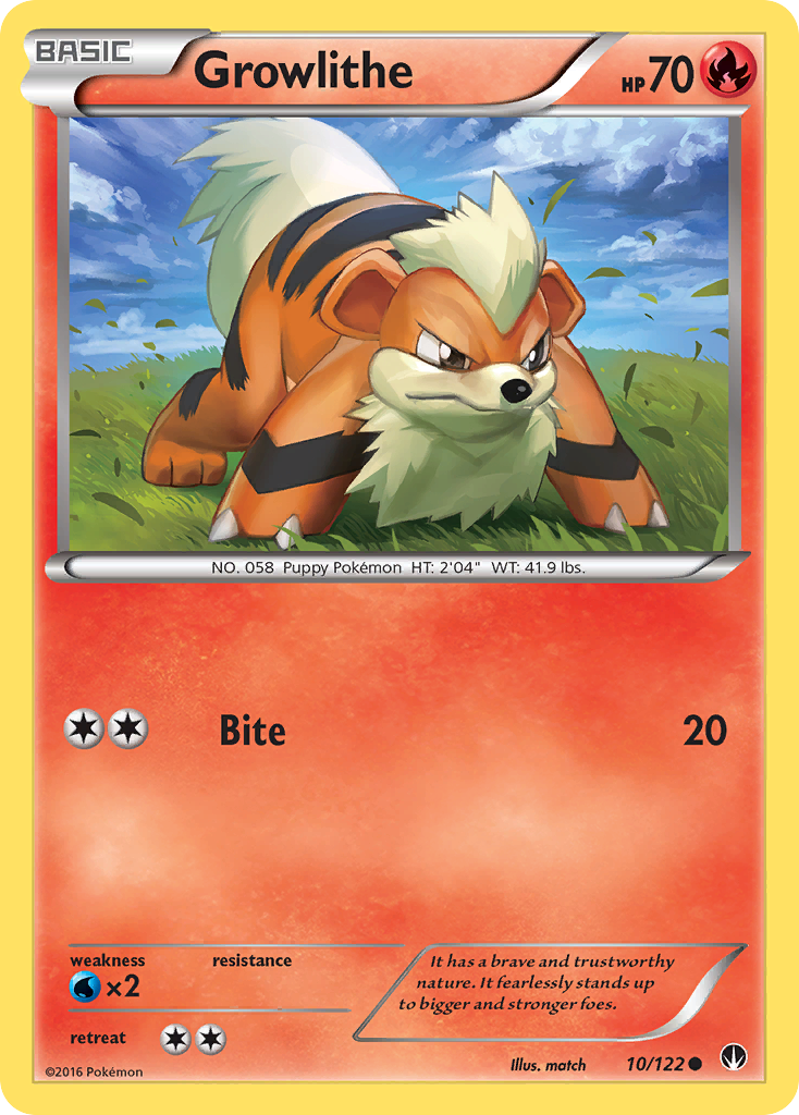 Growlithe (10/122) [XY: BREAKpoint] | Game Haven TX