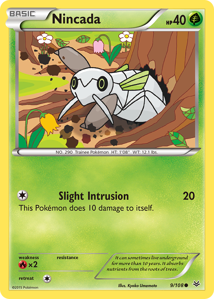 Nincada (9/108) [XY: Roaring Skies] | Game Haven TX