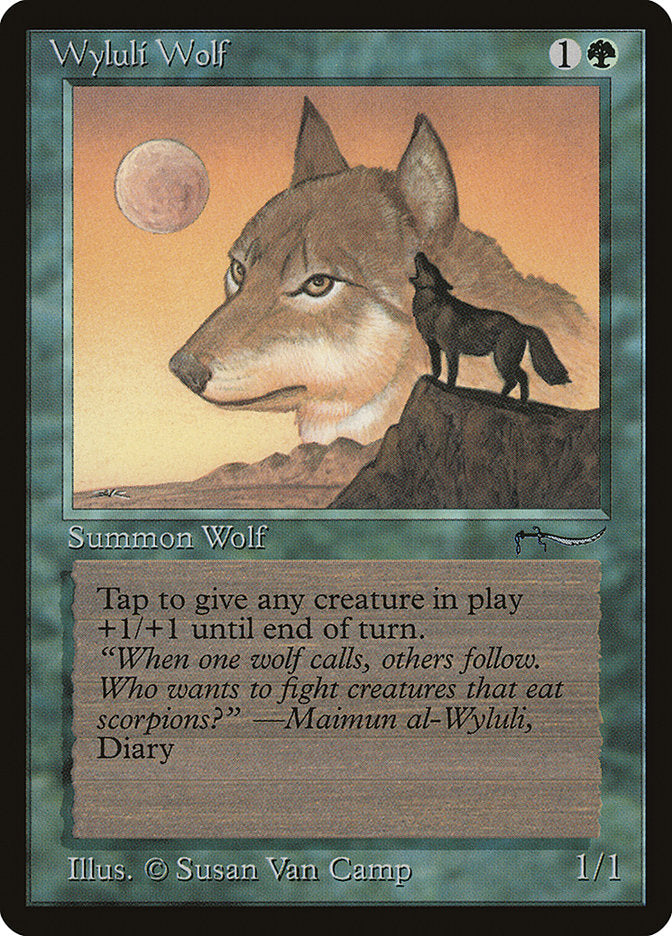 Wyluli Wolf (Light Mana Cost) [Arabian Nights] | Game Haven TX