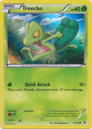 Treecko (6/160) (Sheen Holo) [XY: Primal Clash] | Game Haven TX