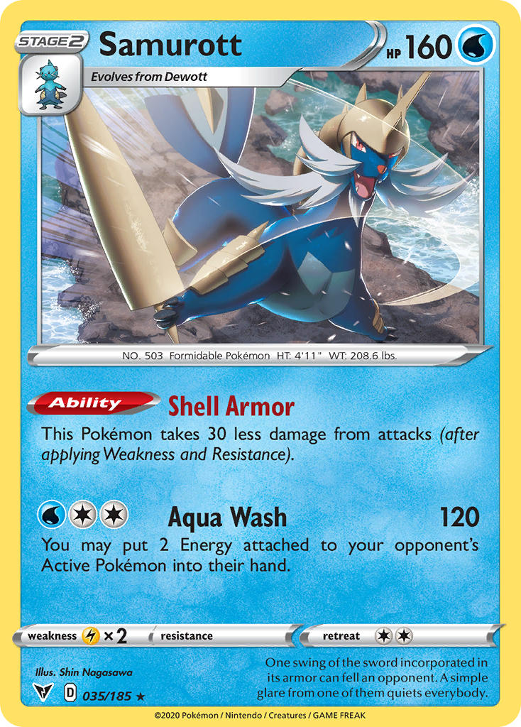 Samurott (035/185) [Sword & Shield: Vivid Voltage] | Game Haven TX
