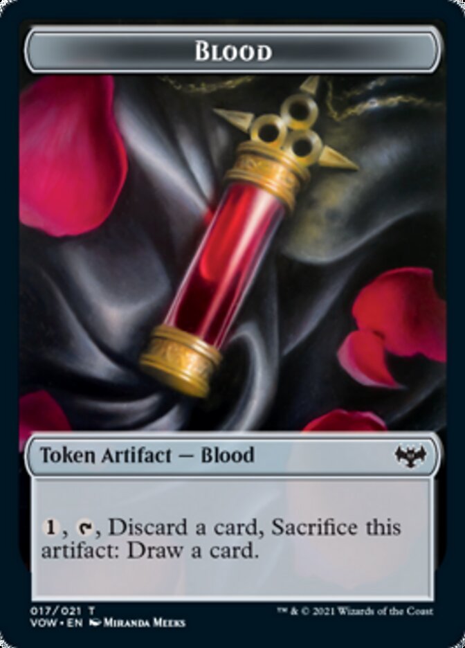 Blood // Bat Double-sided Token [Innistrad: Crimson Vow Commander Tokens] | Game Haven TX
