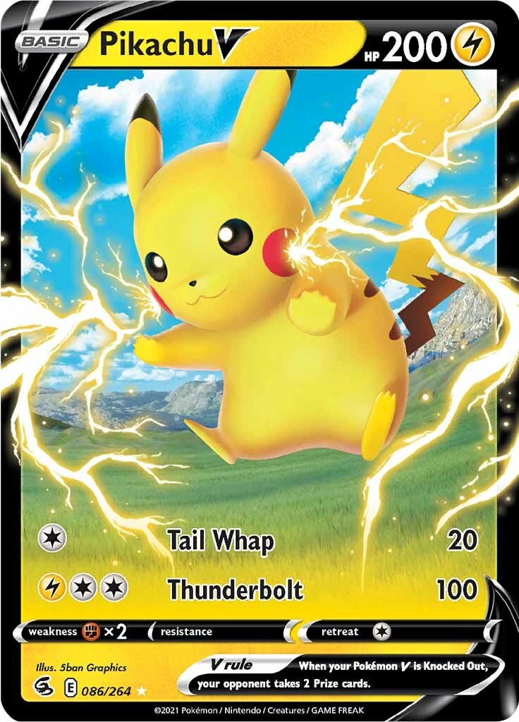 Pikachu V (086/264) [Sword & Shield: Fusion Strike] | Game Haven TX