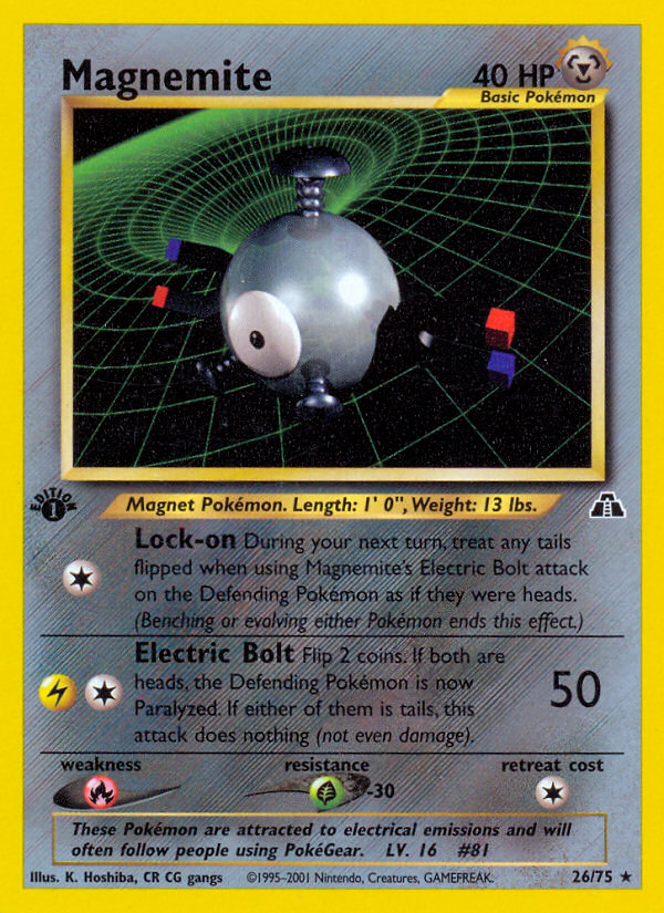 Magnemite (26/75) [Neo Discovery 1st Edition] | Game Haven TX