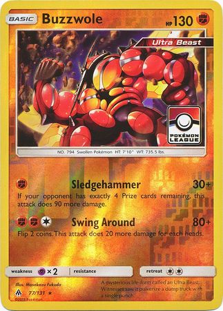 Buzzwole (77/131) (League Promo) [Sun & Moon: Forbidden Light] | Game Haven TX