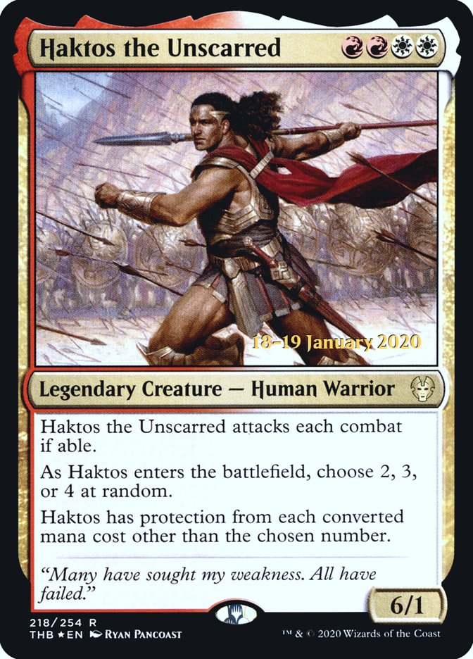 Haktos the Unscarred [Theros Beyond Death Promos] | Game Haven TX