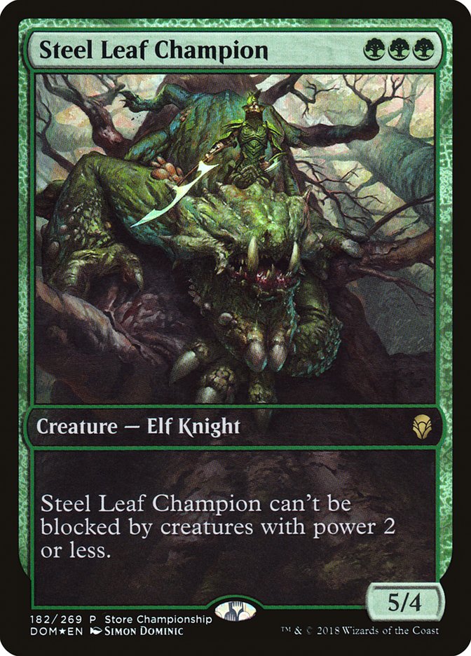 Steel Leaf Champion [Dominaria Promos] | Game Haven TX