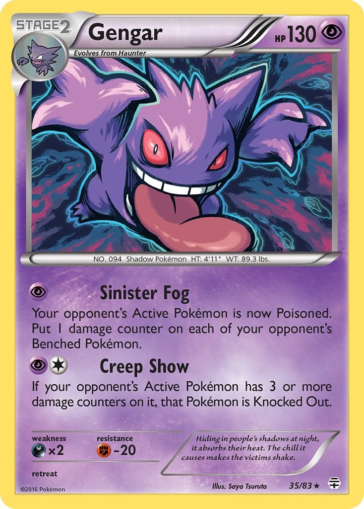 Gengar (35/83) (Cosmos Holo) [XY: Generations] | Game Haven TX