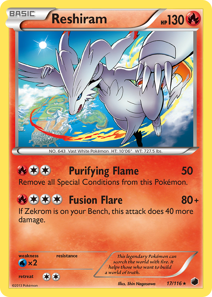Reshiram (17/116) [Black & White: Plasma Freeze] | Game Haven TX