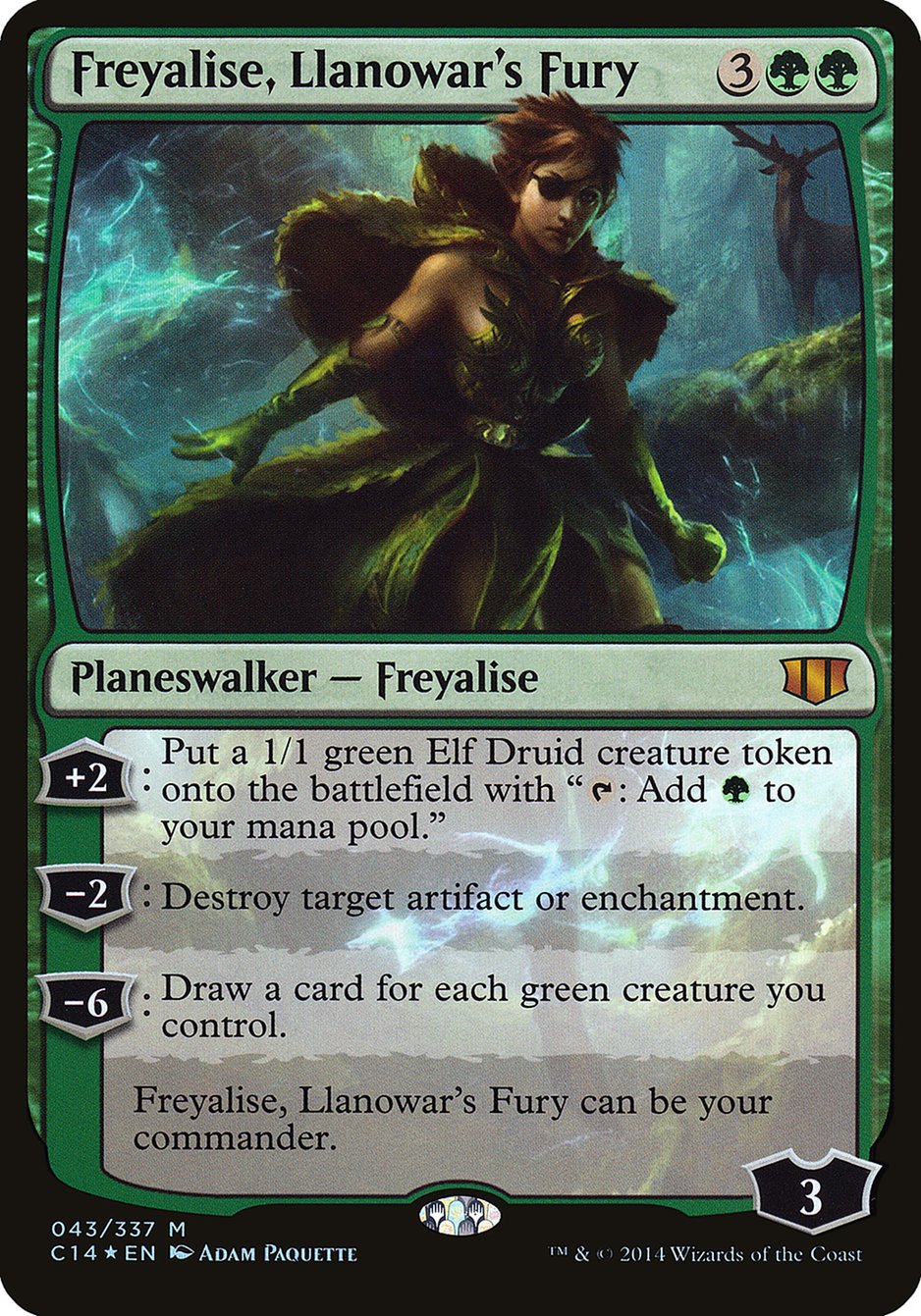Freyalise, Llanowar's Fury (Commander 2014) [Commander 2014 Oversized] | Game Haven TX