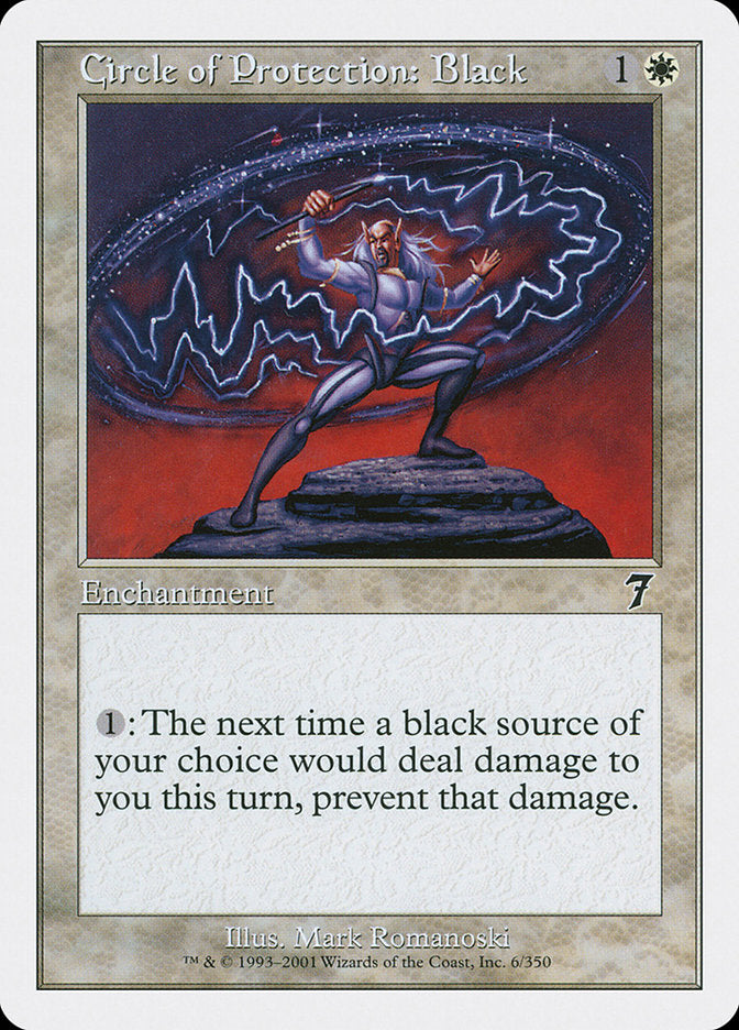 Circle of Protection: Black [Seventh Edition] | Game Haven TX