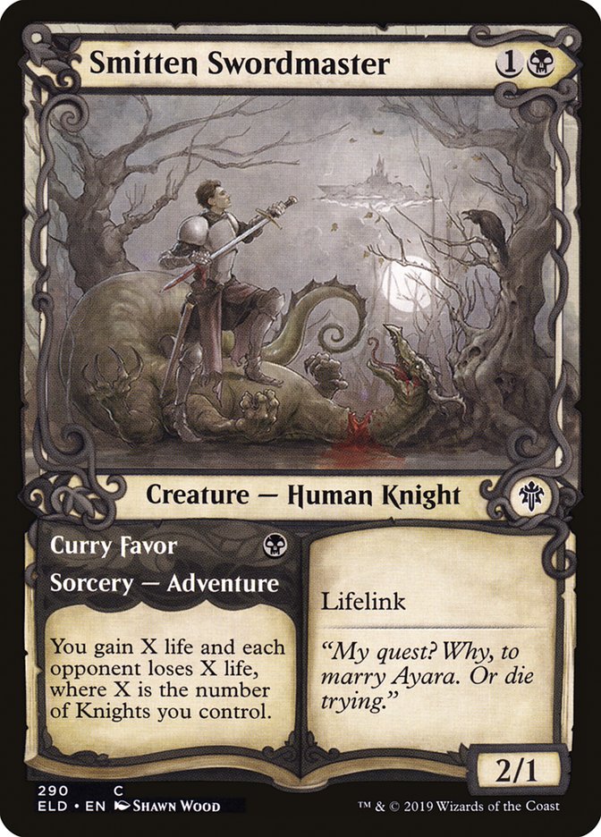 Smitten Swordmaster // Curry Favor (Showcase) [Throne of Eldraine] | Game Haven TX