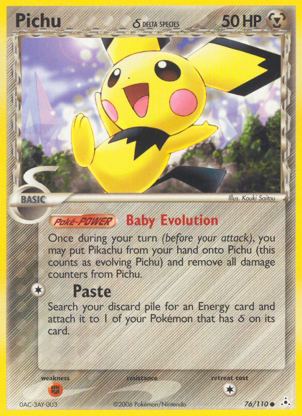 Pichu (76/110) (Delta Species) [EX: Holon Phantoms] | Game Haven TX