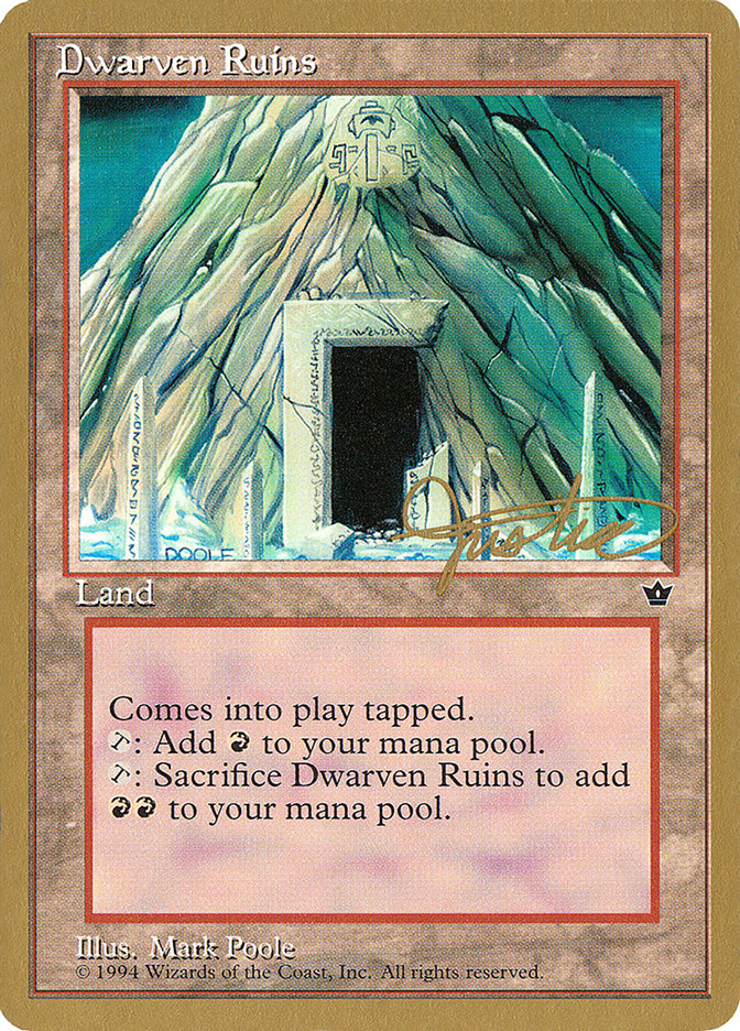 Dwarven Ruins (Mark Justice) [Pro Tour Collector Set] | Game Haven TX
