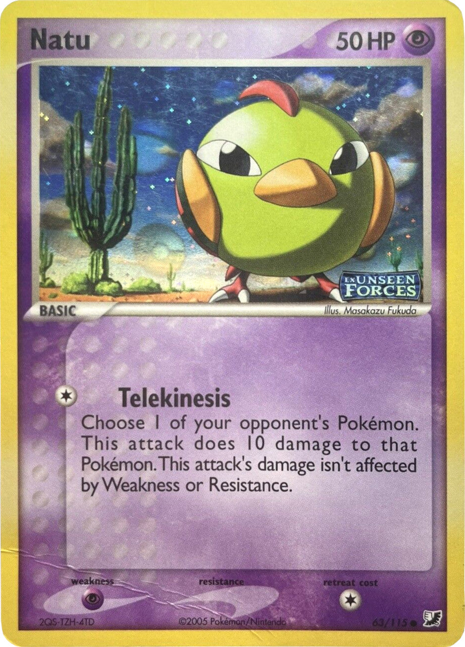 Natu (63/115) (Stamped) [EX: Unseen Forces] | Game Haven TX