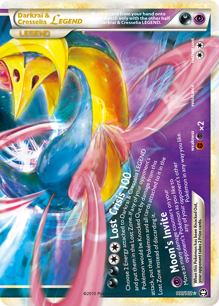 Darkrai & Cresselia LEGEND (100/102) [HeartGold & SoulSilver: Triumphant] | Game Haven TX