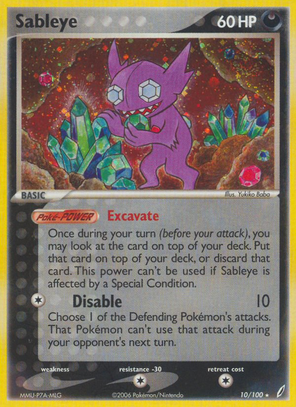 Sableye (10/100) [EX: Crystal Guardians] | Game Haven TX