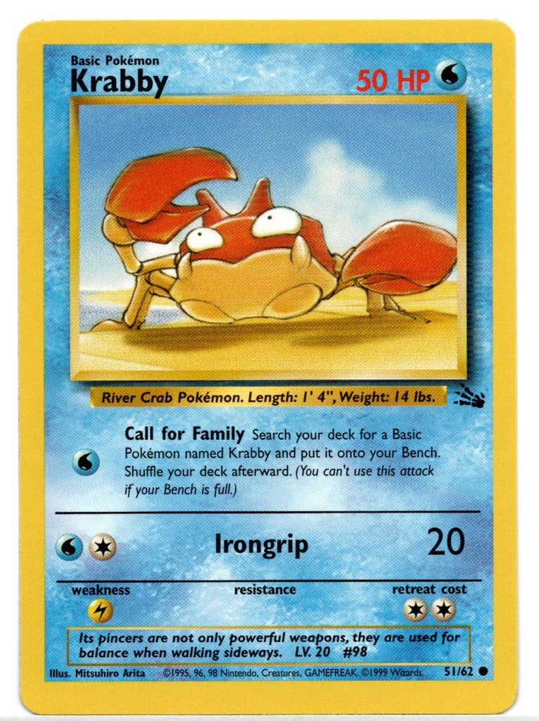 Krabby (51/62) [Fossil Unlimited] | Game Haven TX