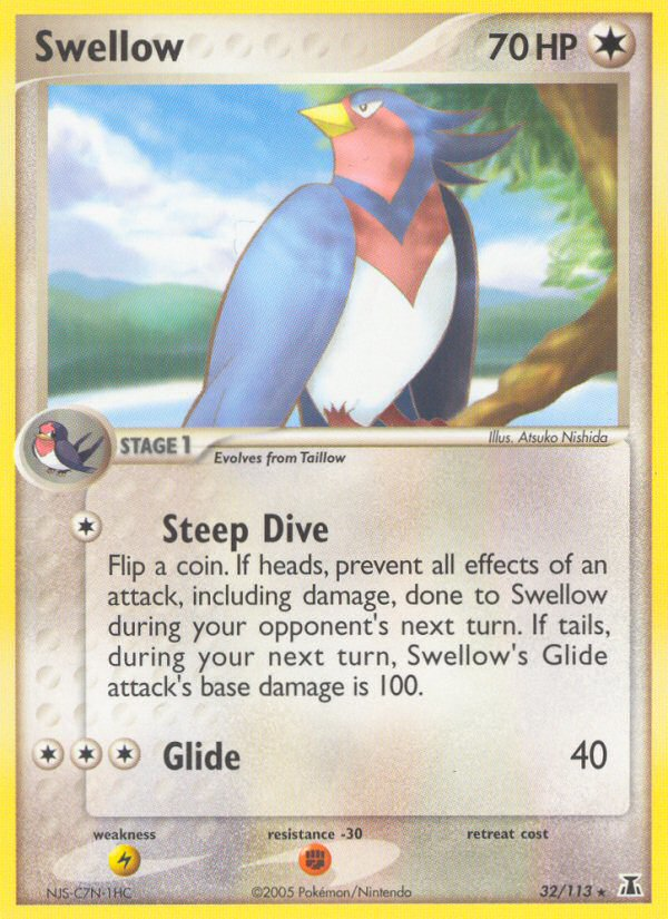 Swellow (32/113) [EX: Delta Species] | Game Haven TX