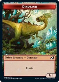 Dinosaur // Human Soldier (004) Double-sided Token [Ikoria: Lair of Behemoths Tokens] | Game Haven TX