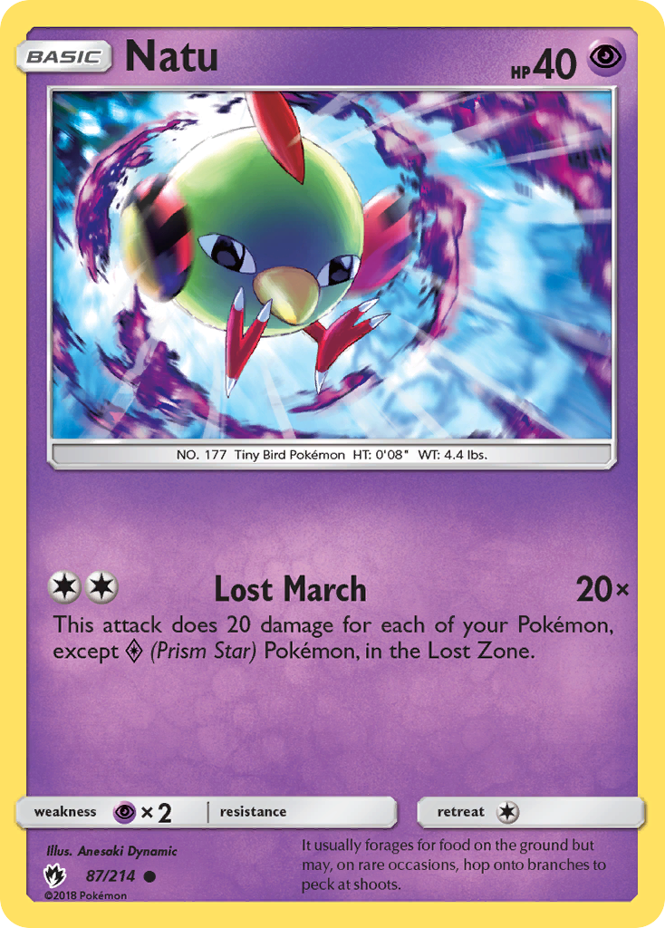 Natu (87/214) [Sun & Moon: Lost Thunder] | Game Haven TX