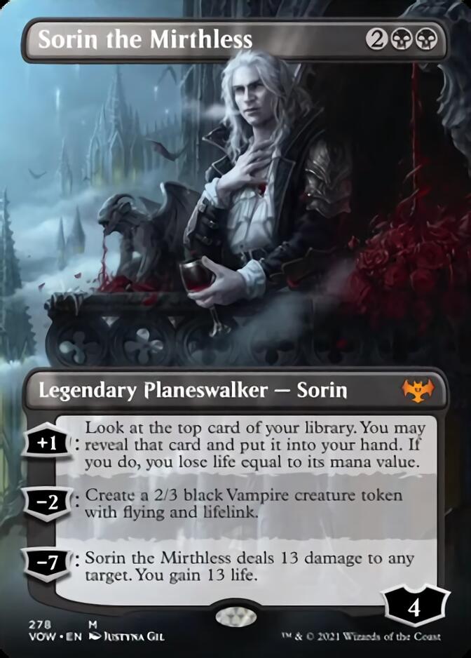 Sorin the Mirthless (Borderless) [Innistrad: Crimson Vow] | Game Haven TX